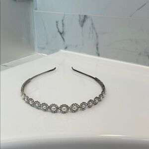 Anthropologie Silver White Hair Accessory